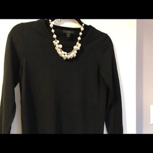 J.Crew - Size Small, black merino wool Tippi style sweater